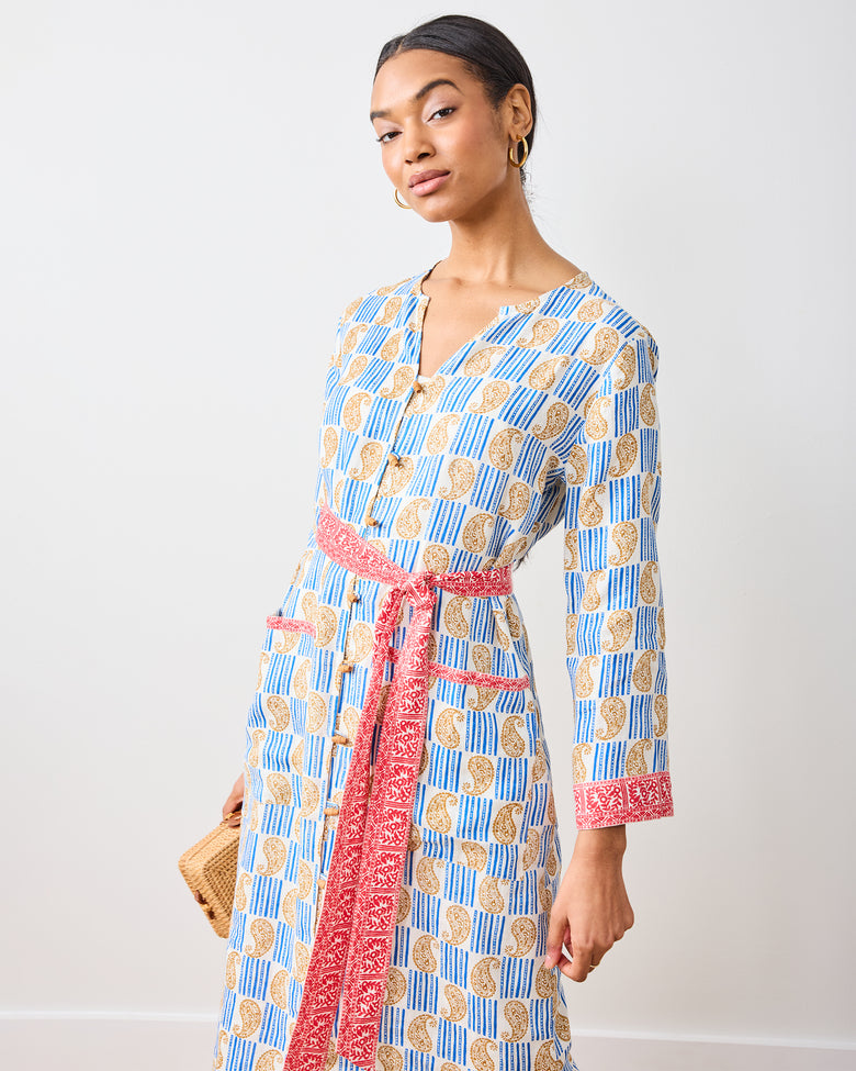 PF + Pencil & Paper Co. Island Paisley - Exuma Dress - Ivory - Printfresh