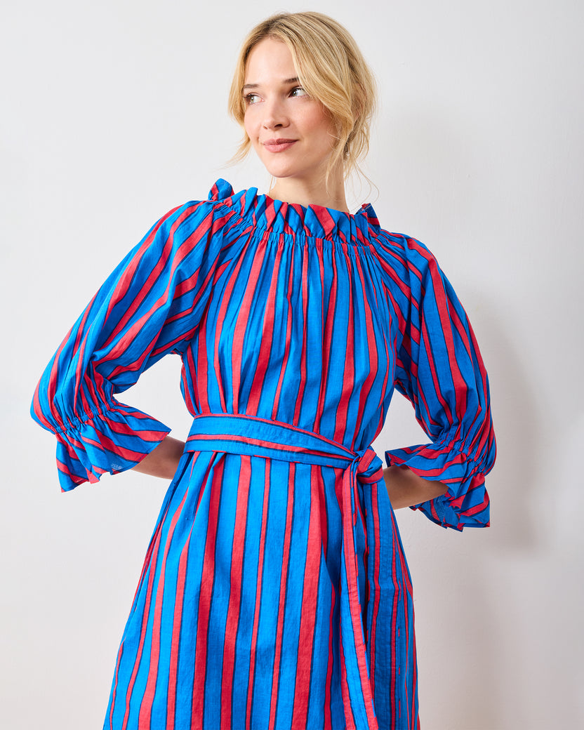 PF + Pencil & Paper Co. Nautical Stripes - Wells Dress - Maritime Blue - Printfresh