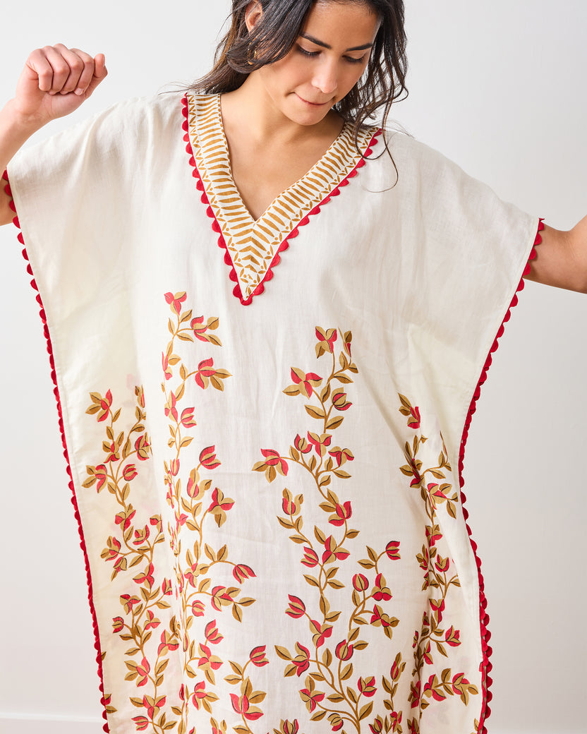 PF + Pencil & Paper Co. Petal Climber - Sunset Caftan - Ivory - Printfresh