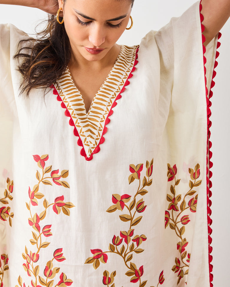 PF + Pencil & Paper Co. Petal Climber - Sunset Caftan - Ivory - Printfresh