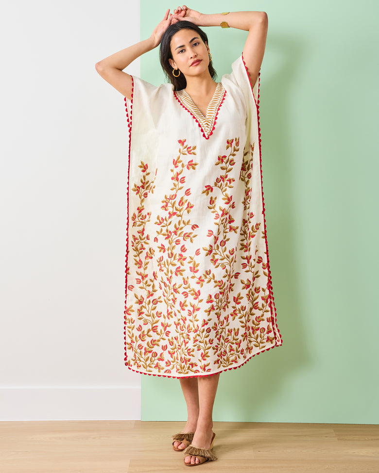 PF + Pencil & Paper Co. Petal Climber - Sunset Caftan - Ivory - Printfresh