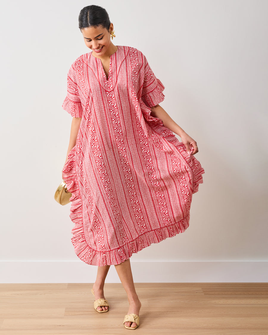 PF + Pencil & Paper Co. Red Paisley - Harbor Caftan - Crimson - Printfresh