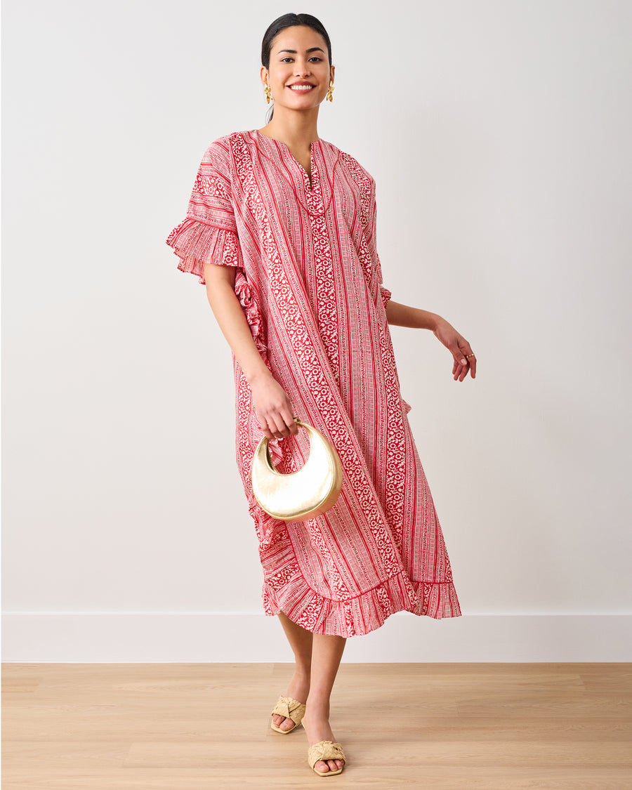 PF + Pencil & Paper Co. Red Paisley - Harbor Caftan - Crimson - Printfresh