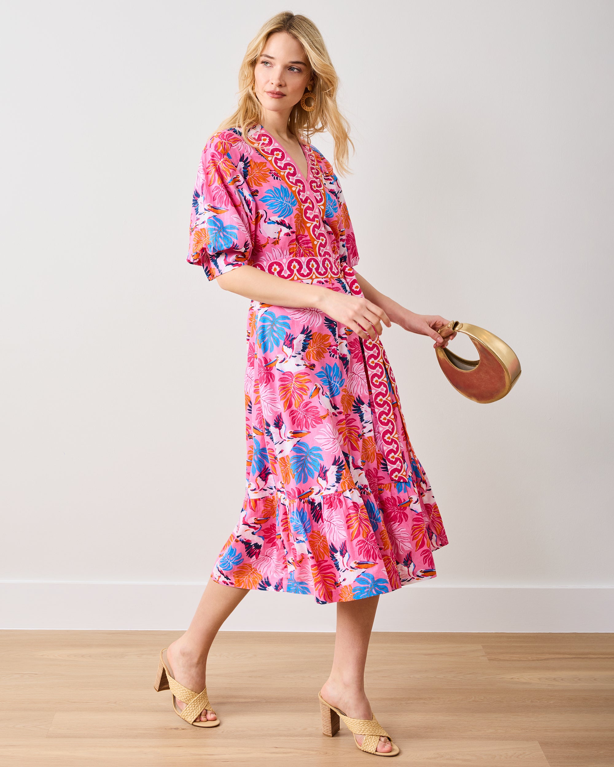 Pelican Palms - Gabriela Dress - Marina Pink – Printfresh