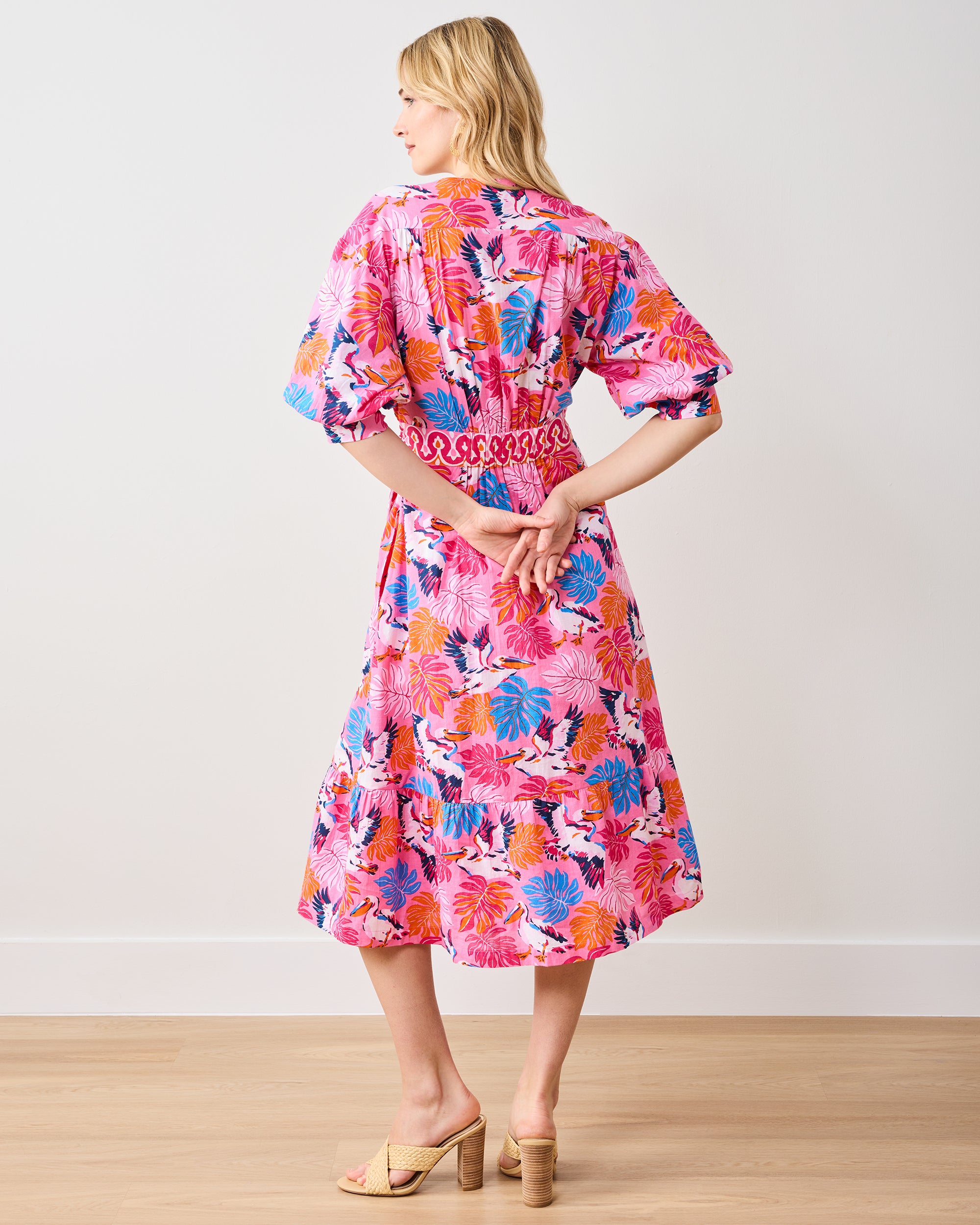 Pelican Palms - Gabriela Dress - Marina Pink – Printfresh