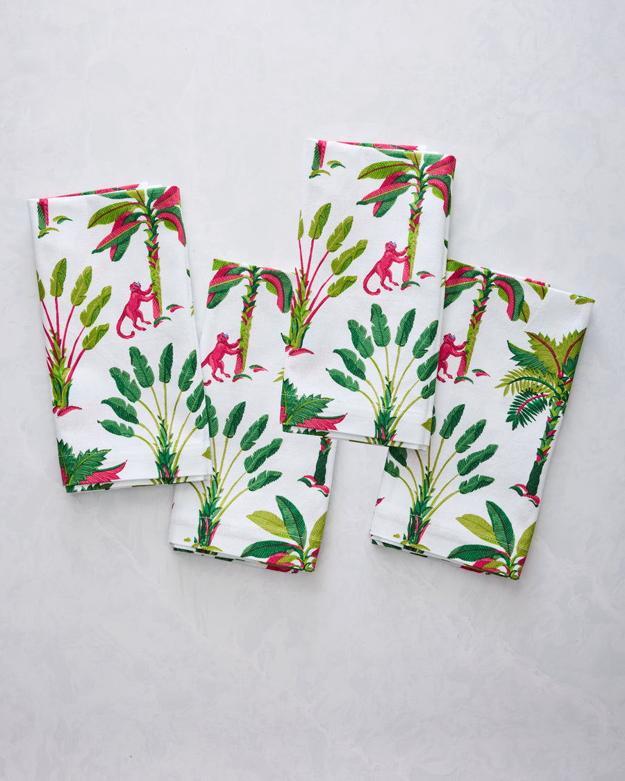 Royal Palms - Napkins Set of 4 - Pink Basil - Printfresh