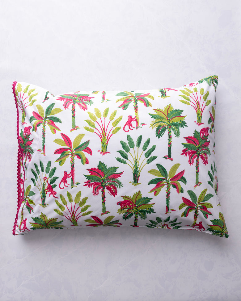 Royal Palms - Pillowcase Set of 2 - Pink Basil - Printfresh