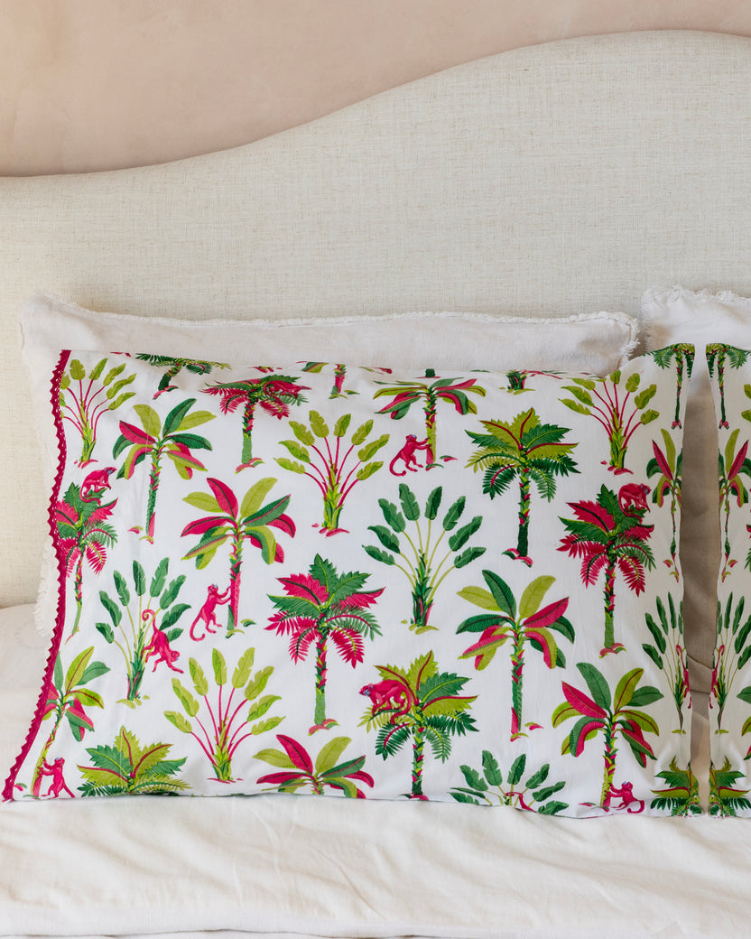 Royal Palms - Pillowcase Set of 2 - Pink Basil - Printfresh