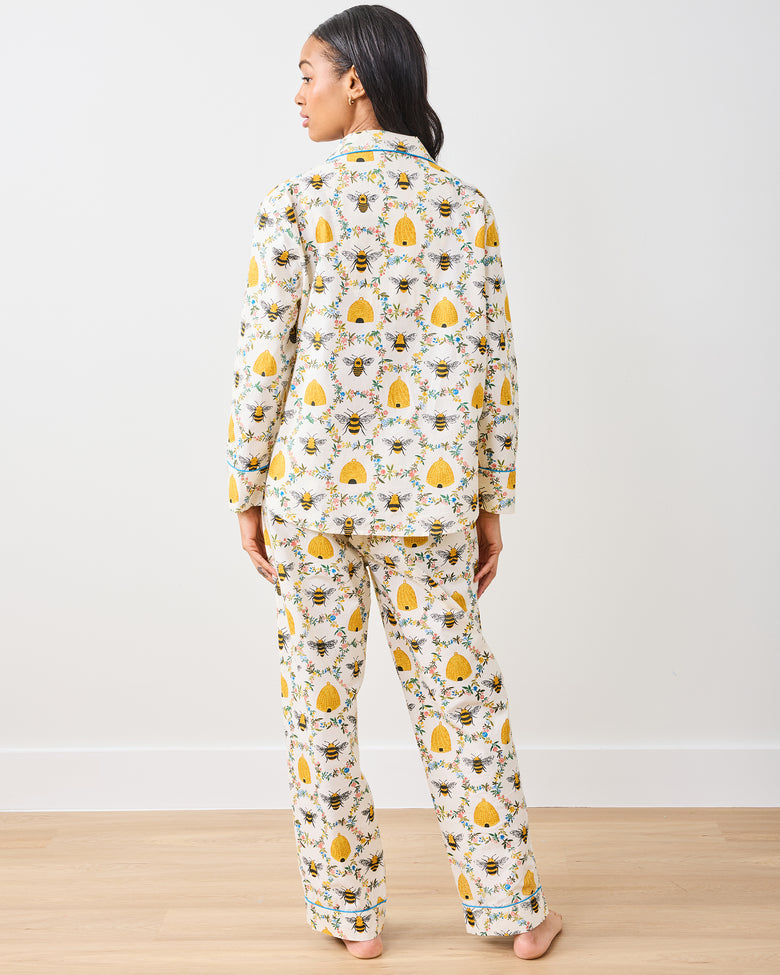 Sweet Bee - Long PJ Set - Cream - Printfresh