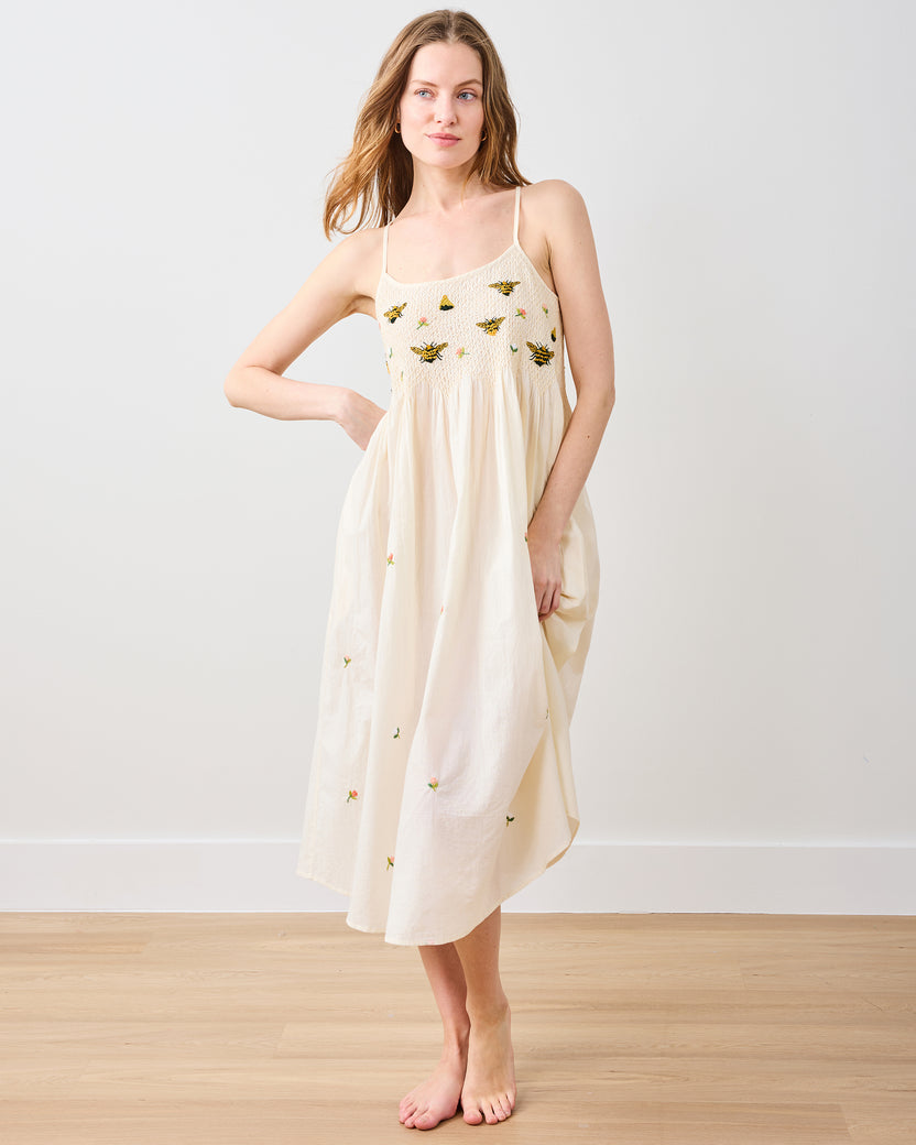 Sweet Bee - Naya Nightie - Cream - Printfresh