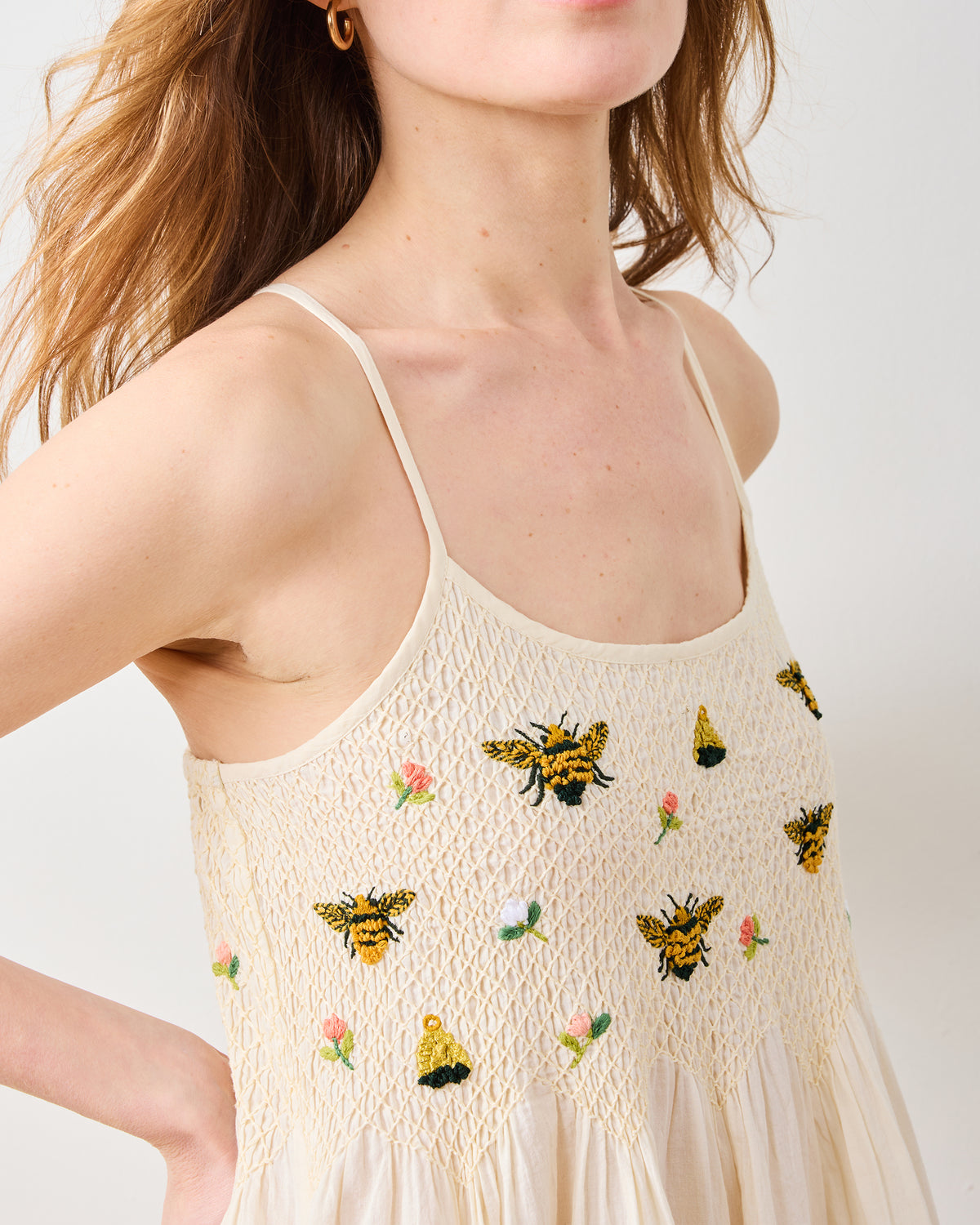 Sweet Bee - Naya Nightie - Cream - Printfresh