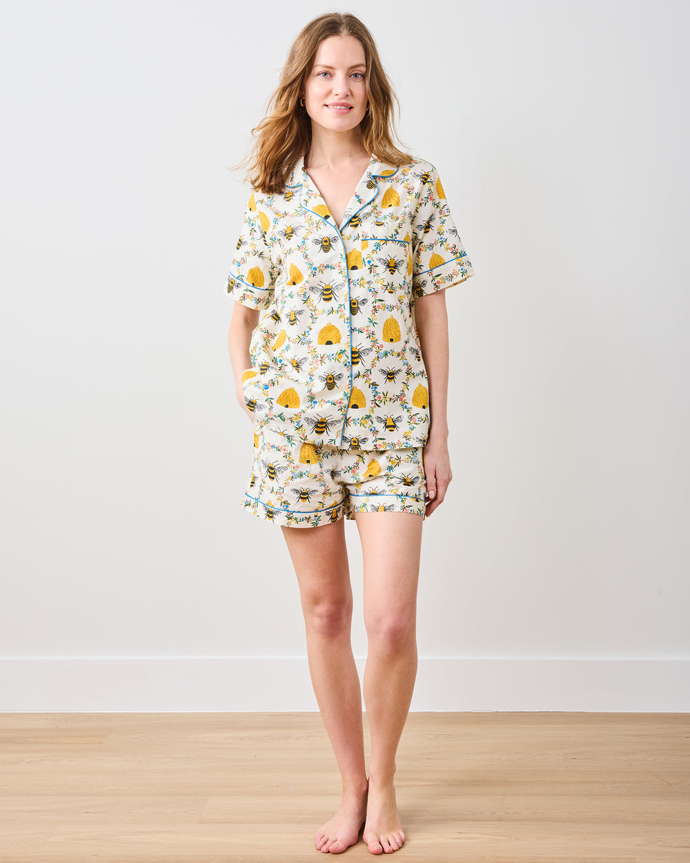 Sweet Bee - Short PJ Set - Cream - Printfresh