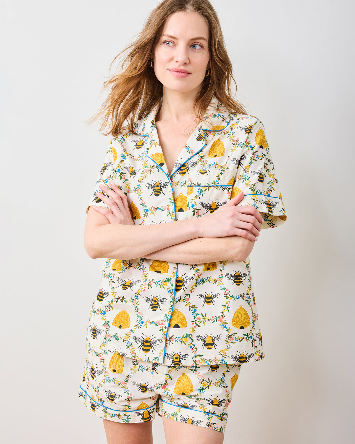 Sweet Bee - Short PJ Set - Cream - Printfresh