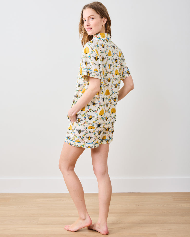 Sweet Bee - Short PJ Set - Cream - Printfresh