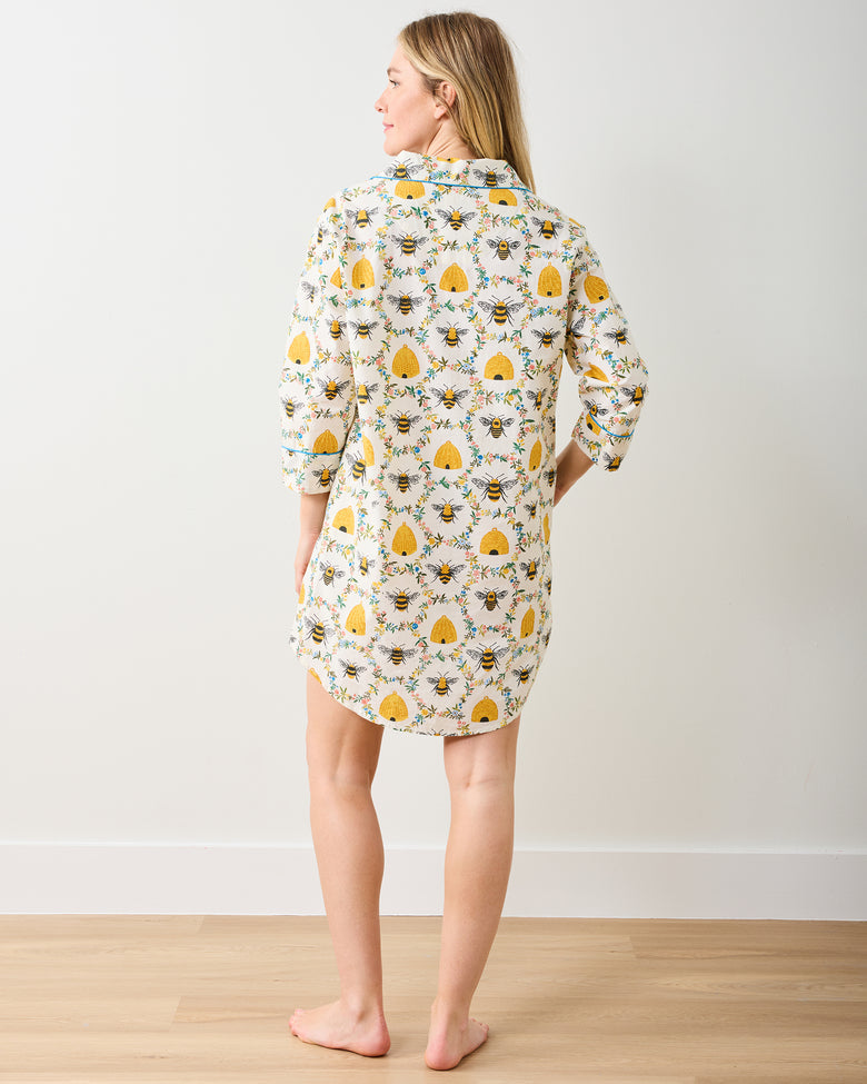 Sweet Bee - Sleep Shirt - Cream - Printfresh