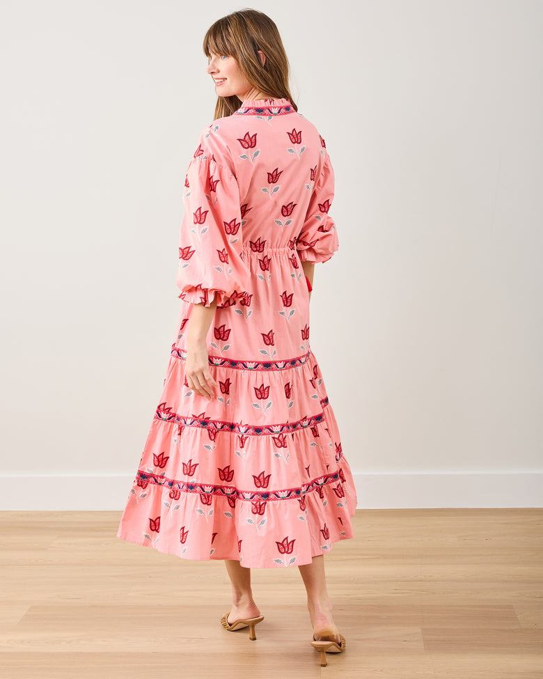Tulip Bloom - Coconut Café Dress - French Pink - Printfresh