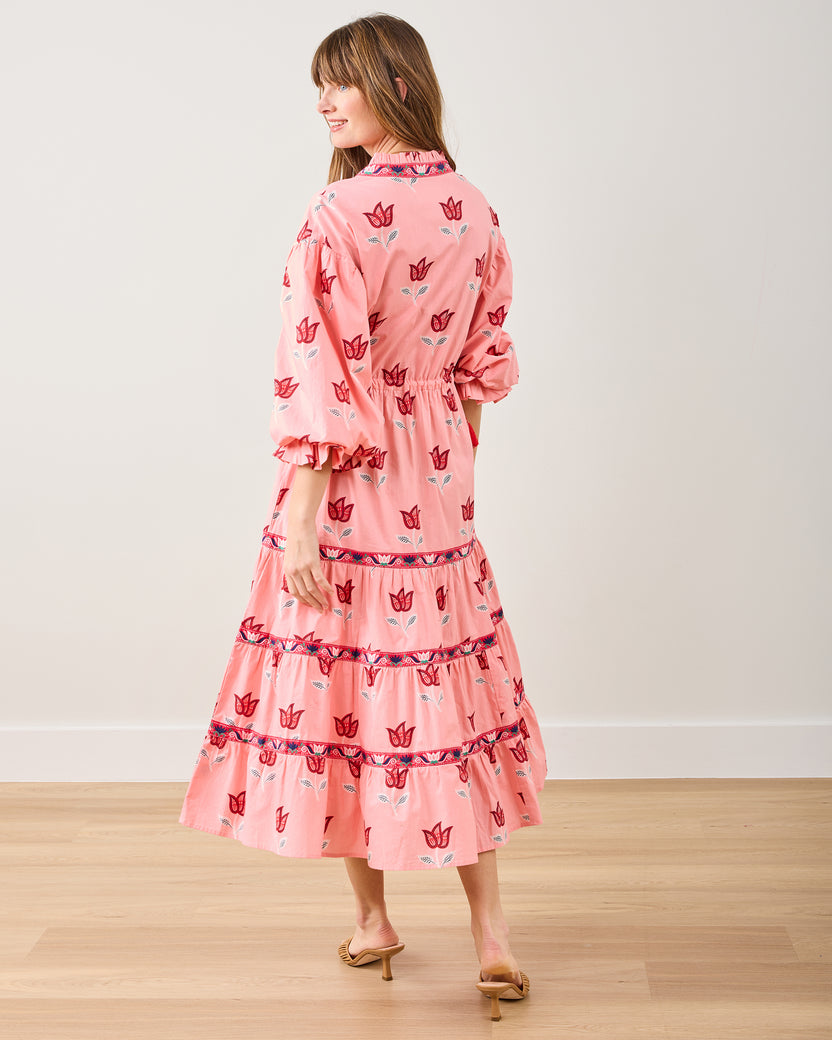 Tulip Bloom - Coconut Café Dress - French Pink - Printfresh