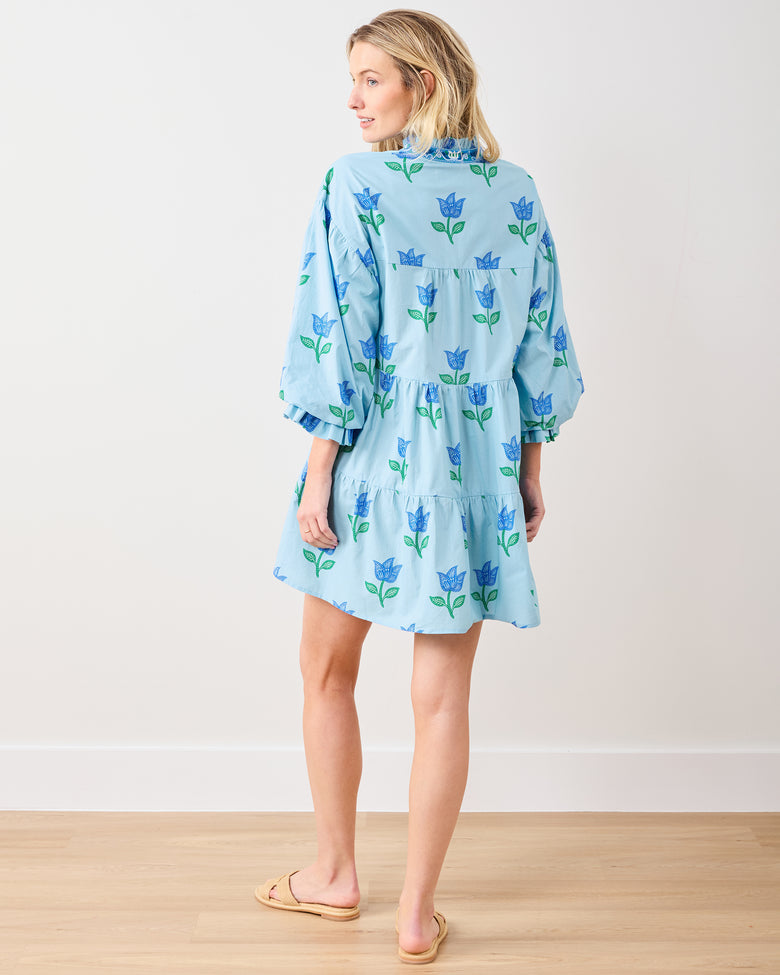 Tulip Bloom - Rosalita Dress - Oasis Sky - Printfresh