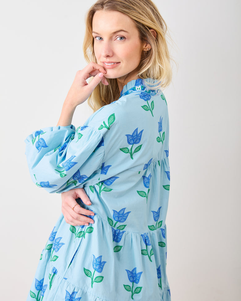 Tulip Bloom - Rosalita Dress - Oasis Sky - Printfresh
