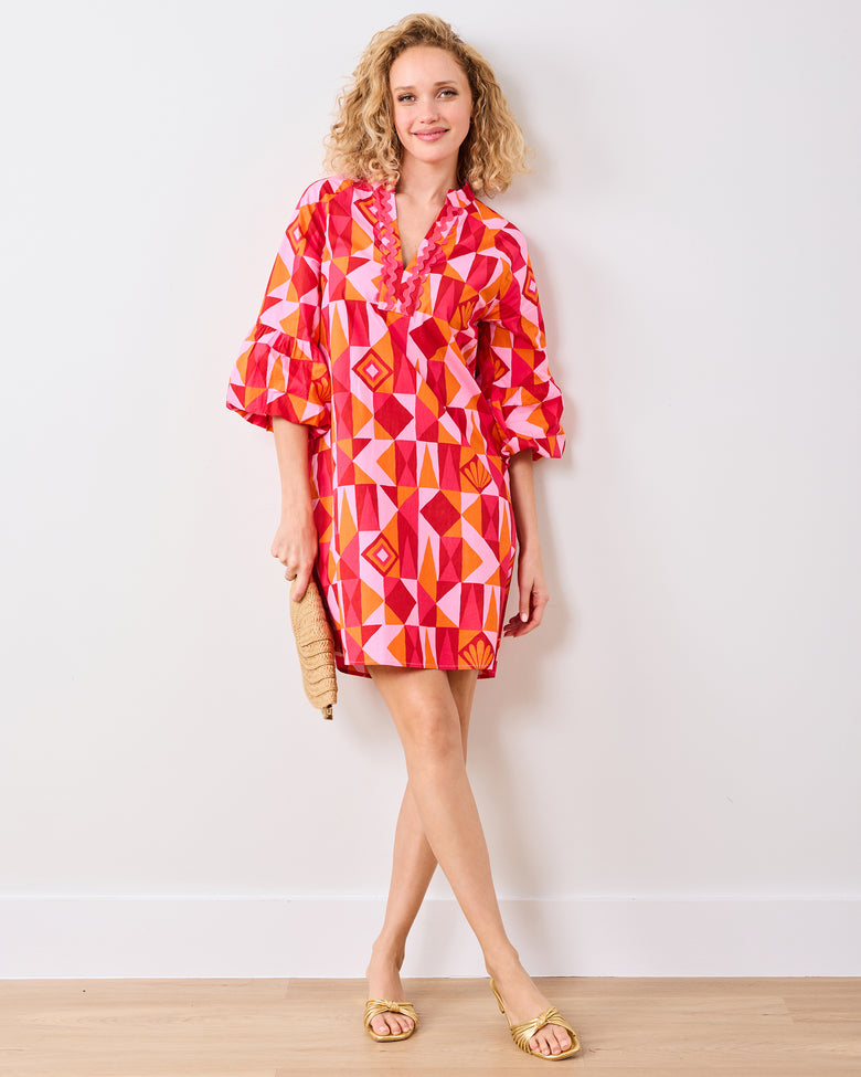 Underwater Mosaic - Isabella Dress - Pink Crush - Printfresh