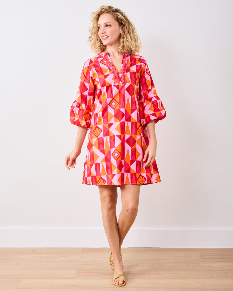 Underwater Mosaic - Isabella Dress - Pink Crush - Printfresh