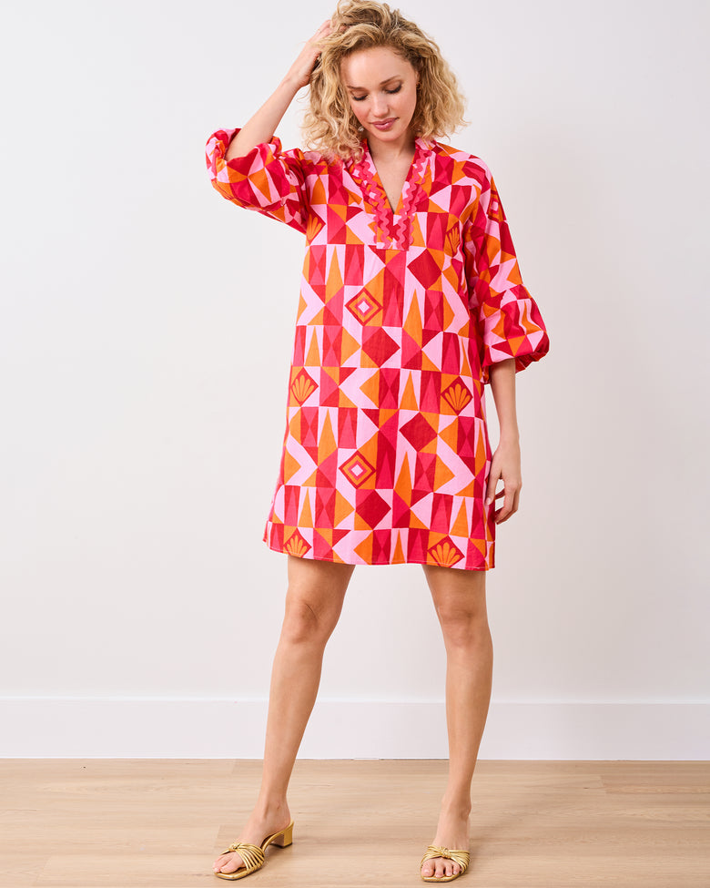 Underwater Mosaic - Isabella Dress - Pink Crush - Printfresh