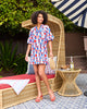 Underwater Mosaic - Isabella Dress - Retro Red - Printfresh
