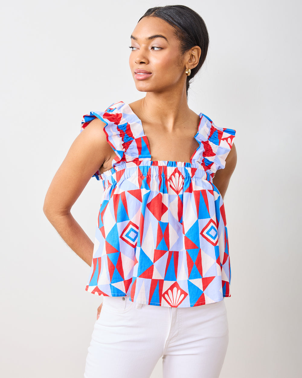 Underwater Mosaic - Escape Skirt - Retro Red - Printfresh