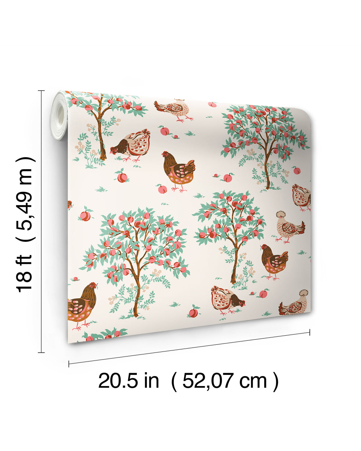 Hen House - Peel & Stick Wallpaper - Linen - Printfresh