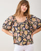 Gardenscape - Gilmore Blouse - Jet Black - Printfresh