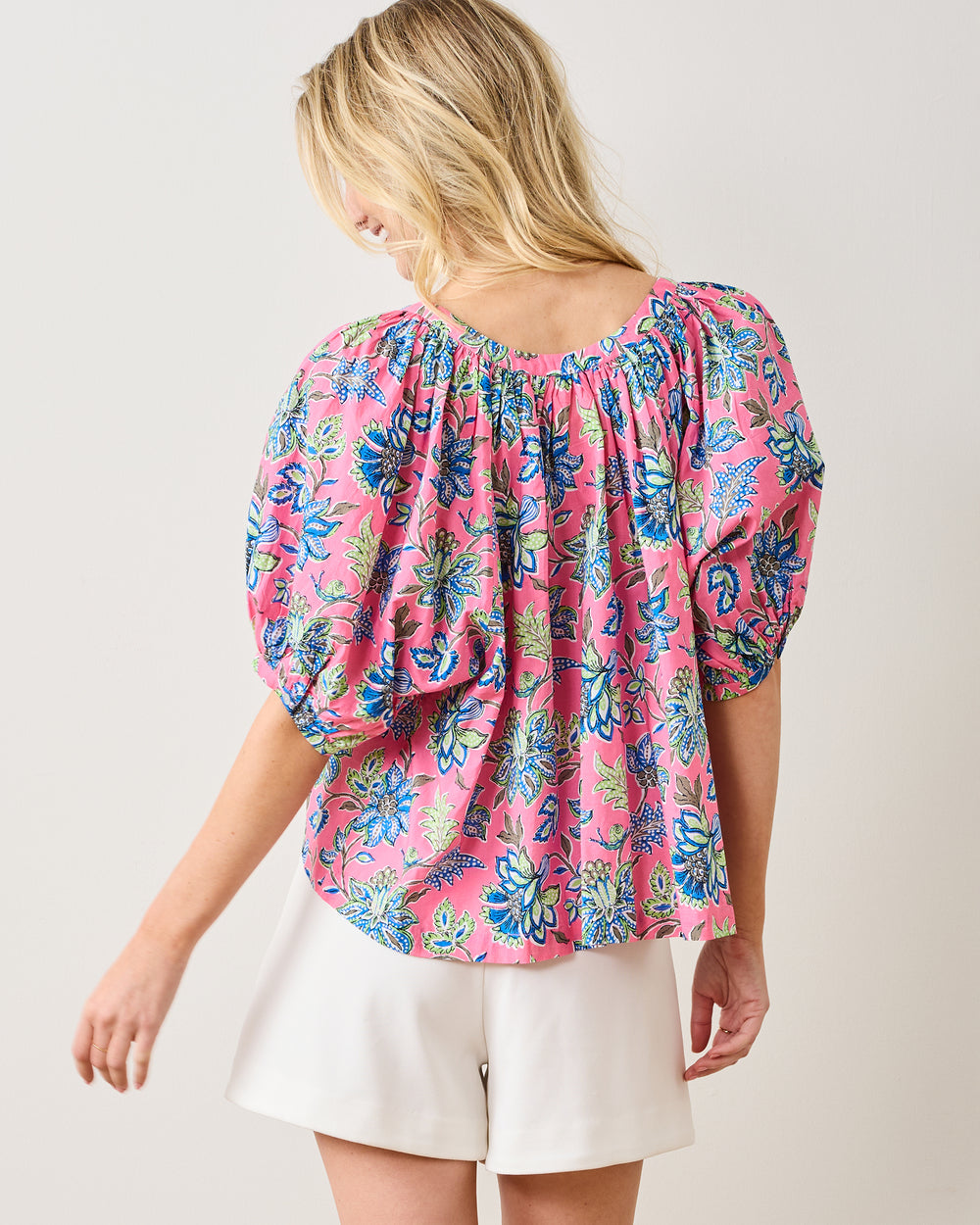 Gardenscape - Gilmore Blouse - Pink Palace - Printfresh