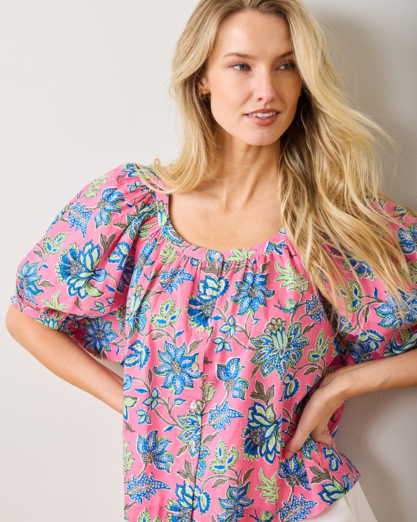 Gardenscape - Gilmore Blouse - Pink Palace - Printfresh