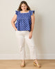 Glass Flower - Dunmore Blouse - Navy - Printfresh