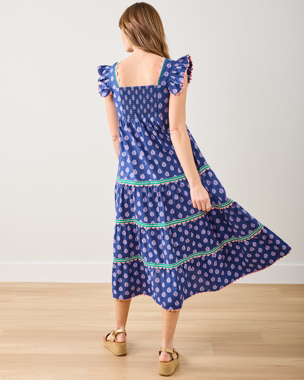 Glass Flower - Dunmore Dress - Navy - Printfresh