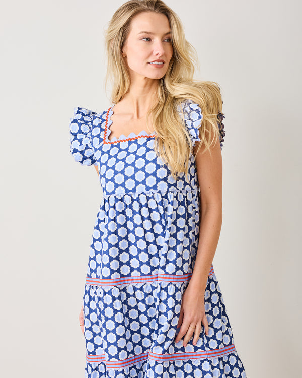 Hello Hexagon - Dunmore Dress - Periwinkle Pop - Printfresh