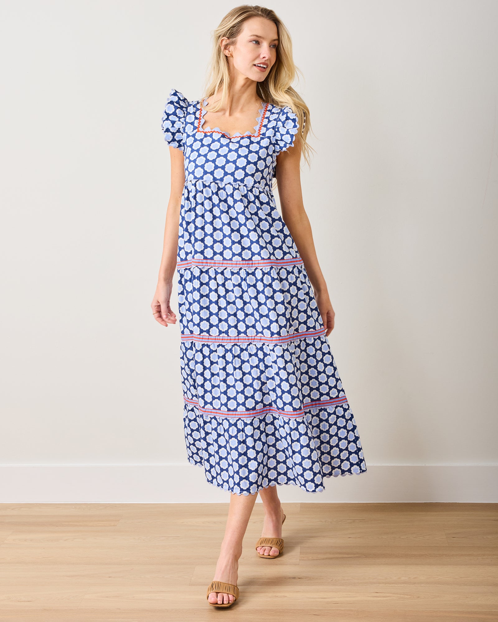 Hello Hexagon - Dunmore Dress - Periwinkle Pop - Printfresh