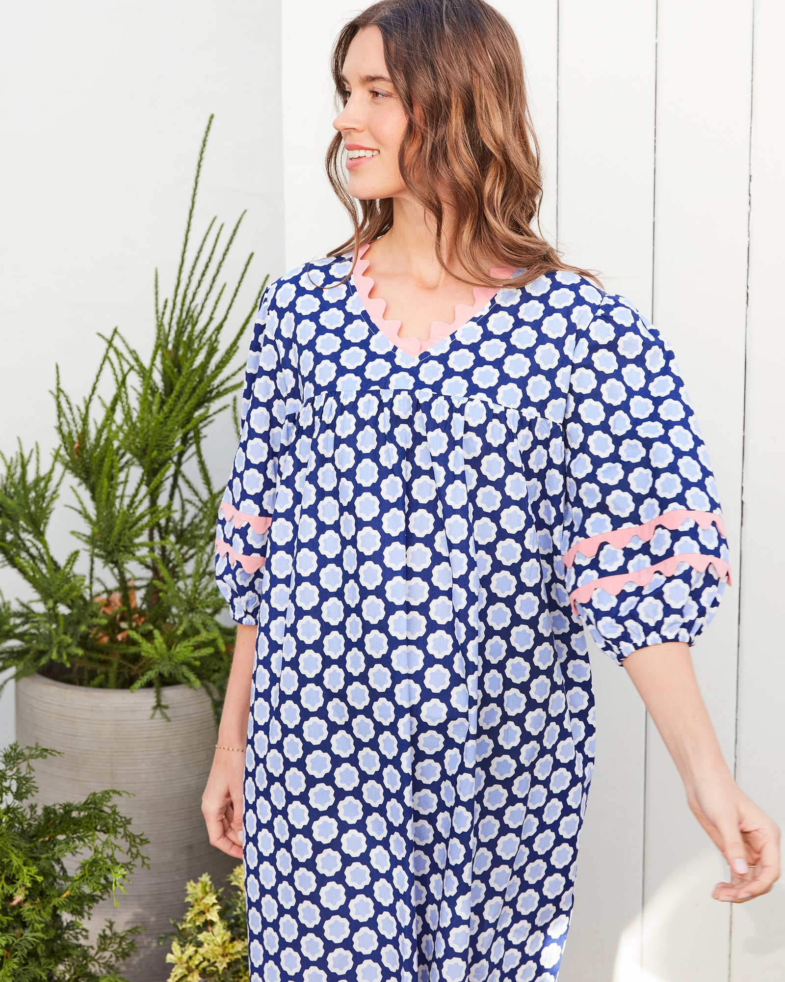 Hello Hexagon - Poppy Dress - Periwinkle Pop - Printfresh