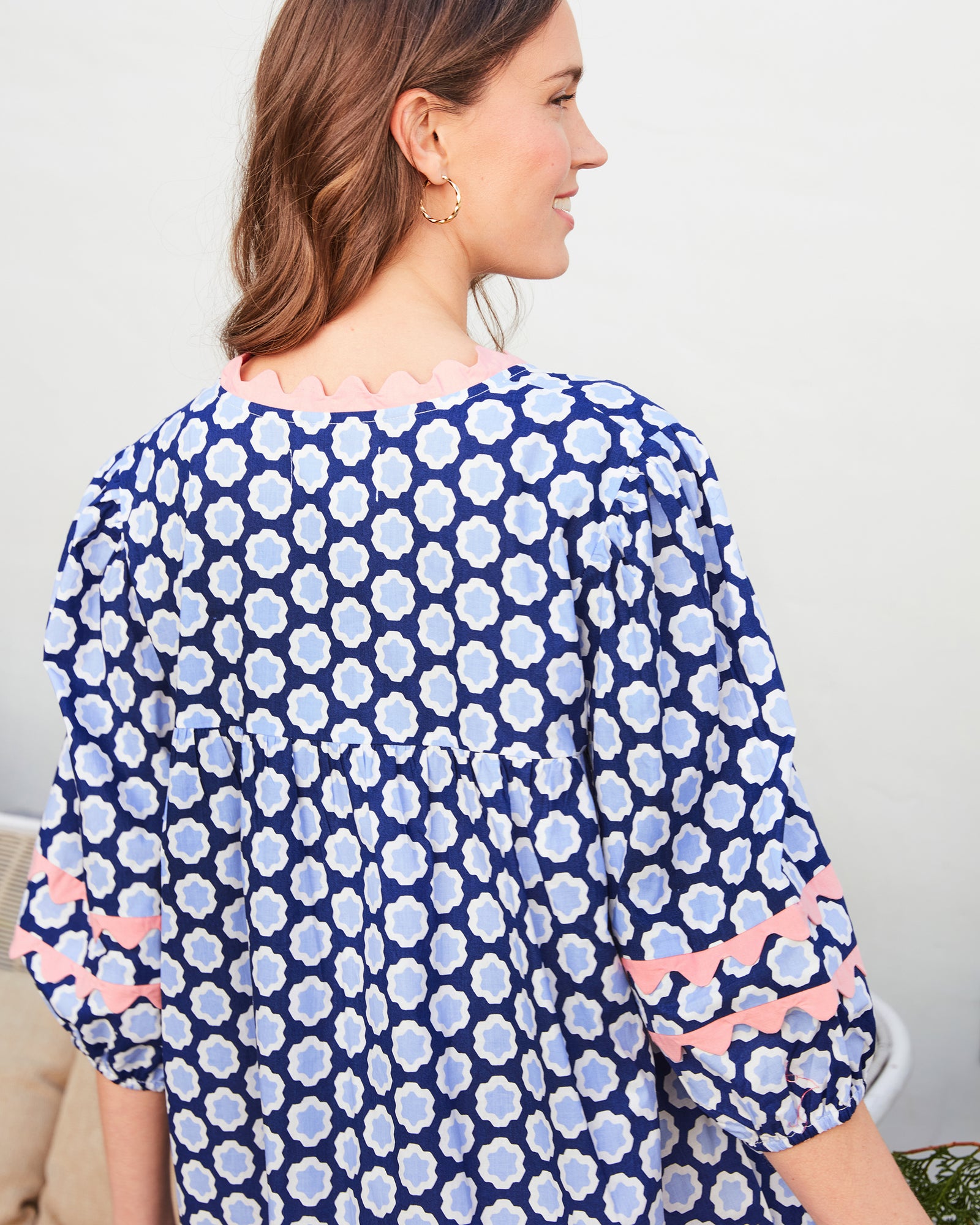 Hello Hexagon - Poppy Dress - Periwinkle Pop - Printfresh