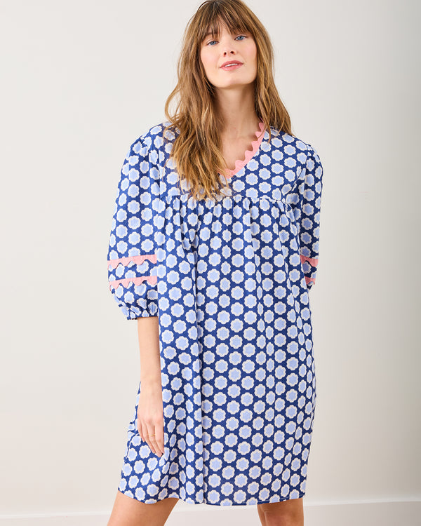 Hello Hexagon - Poppy Dress - Periwinkle Pop - Printfresh