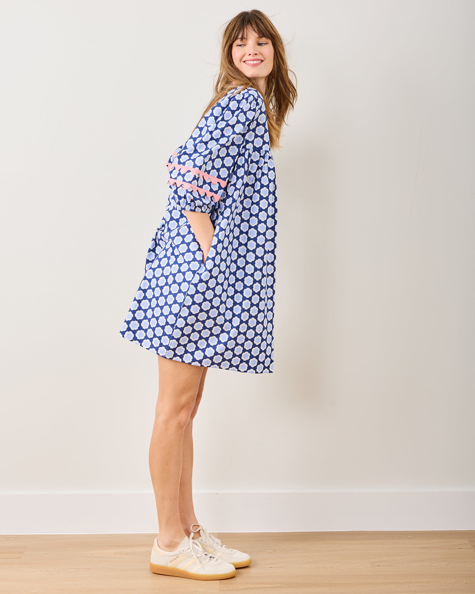 Hello Hexagon - Poppy Dress - Periwinkle Pop - Printfresh