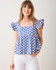 Hello Hexagon - Dunmore Blouse - Periwinkle Pop - Printfresh