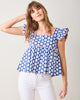 Hello Hexagon - Dunmore Blouse - Periwinkle Pop - Printfresh