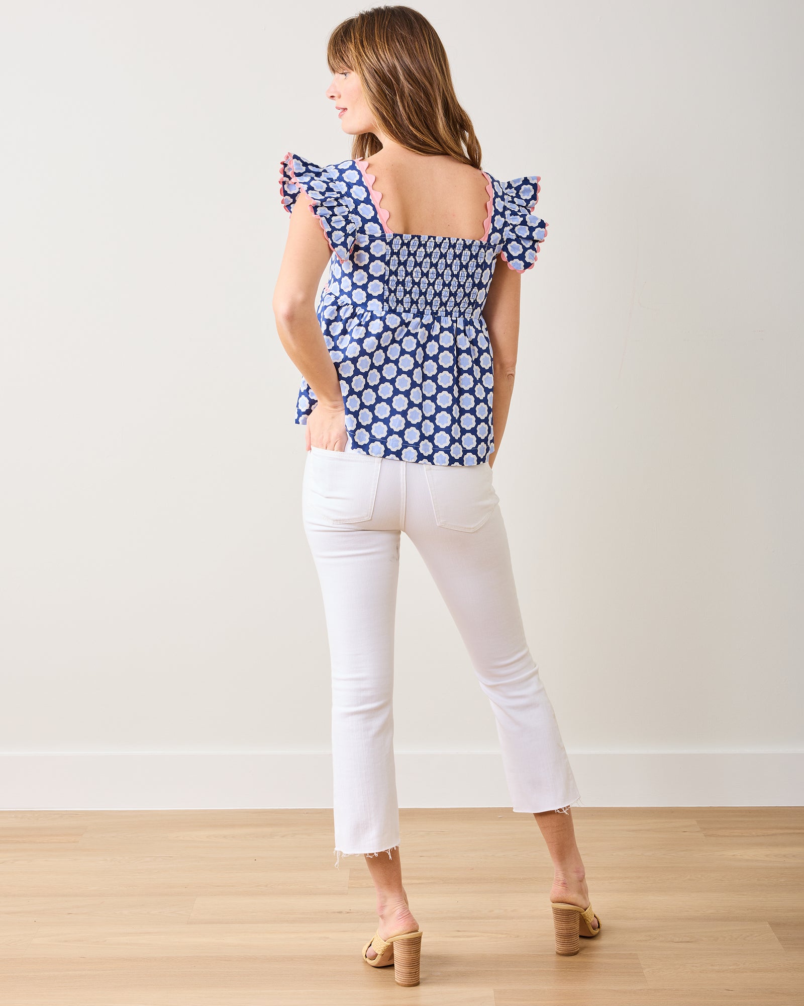 Hello Hexagon - Dunmore Blouse - Periwinkle Pop - Printfresh