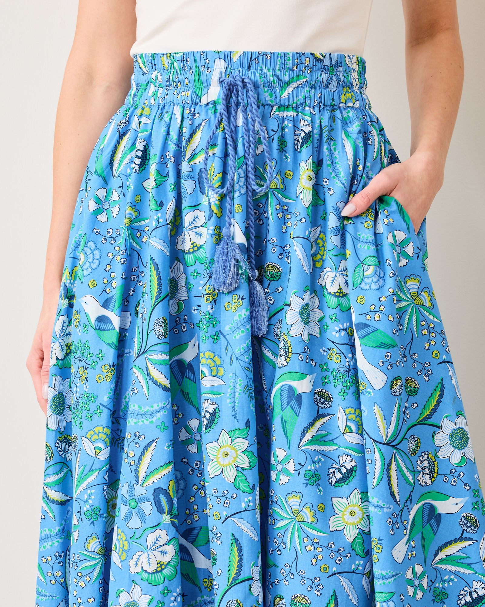 Painter's Garden - Carry On Skirt - Cobalt Blue