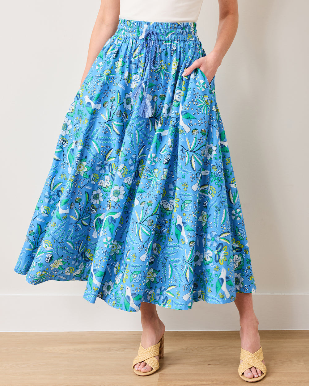 Painter's Garden - Carry On Skirt - Cobalt Blue - Printfresh