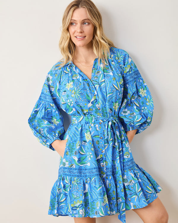 Painter's Garden - Claudia Dress - Cobalt Blue - Printfresh