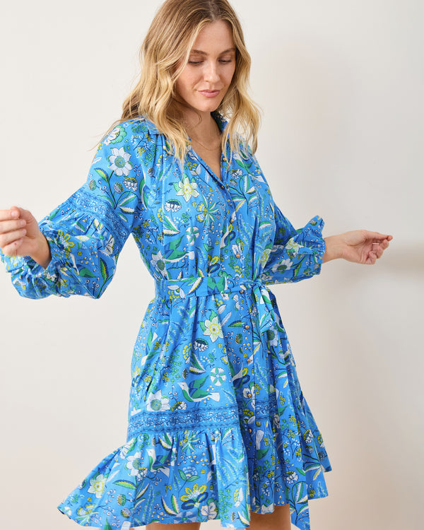 Painter's Garden - Claudia Dress - Cobalt Blue - Printfresh