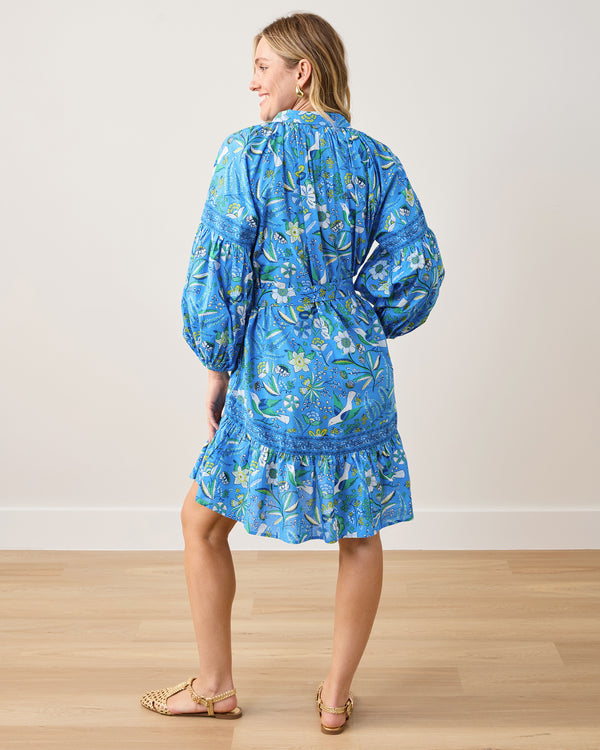 Painter's Garden - Claudia Dress - Cobalt Blue - Printfresh