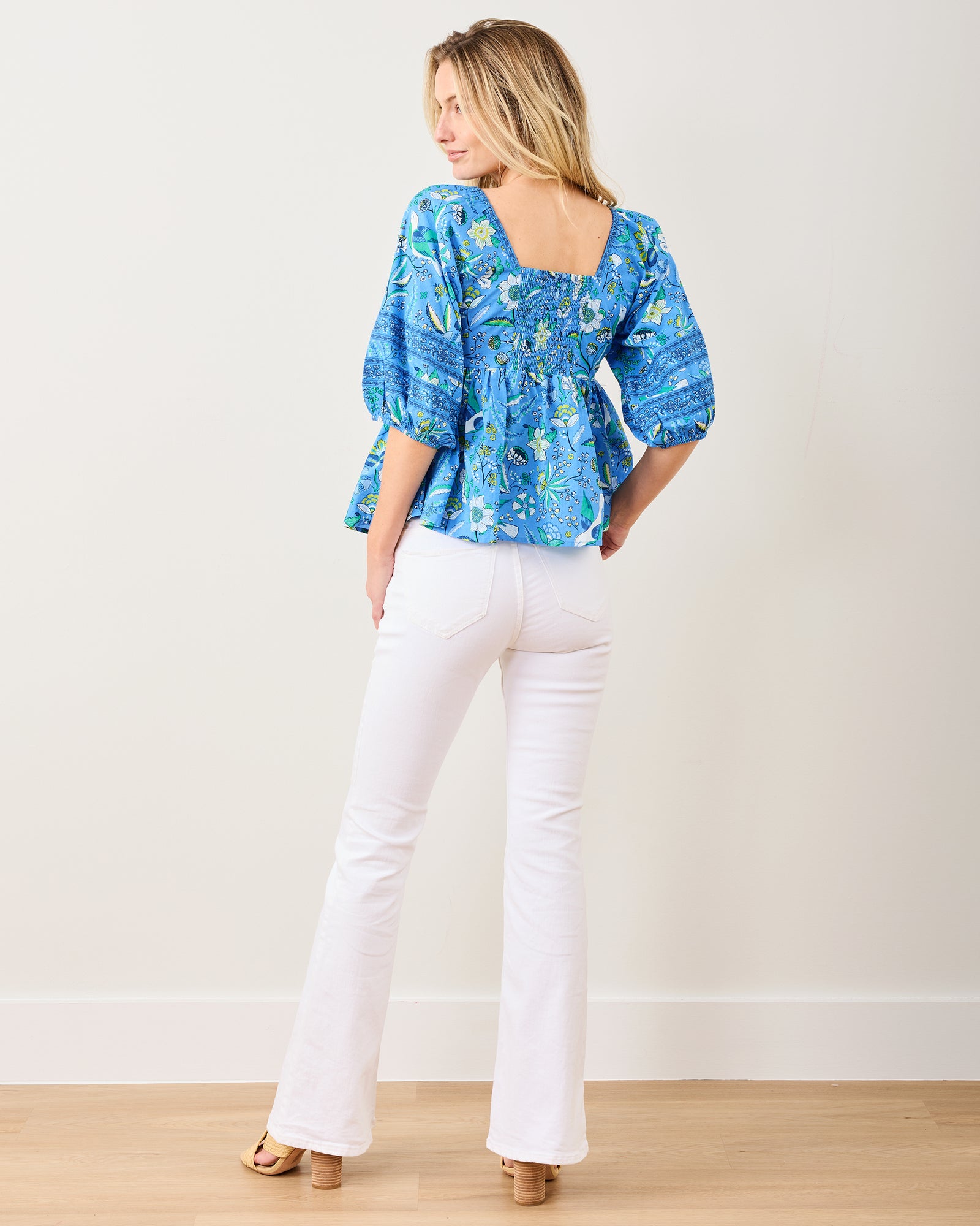 Painter's Garden - Jasmine Blouse - Cobalt Blue - Printfresh