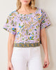 Painter's Garden - Carry On Cropped Top - Lavender - Printfresh